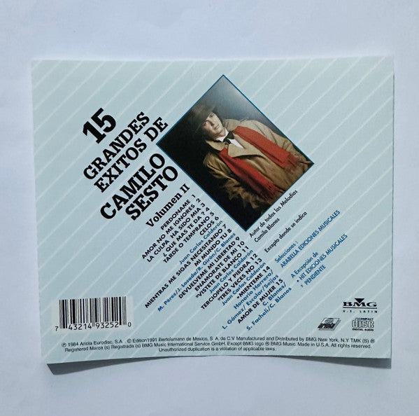 Camilo Sesto : 15 Grandes Exitos De Camilo Sesto (Volumen II) (CD, Comp, RE)