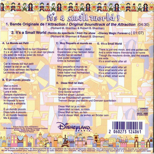 Unknown Artist : It's A Small World! (CD, Single)