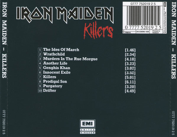 Iron Maiden : Killers (CD, Album, RE)