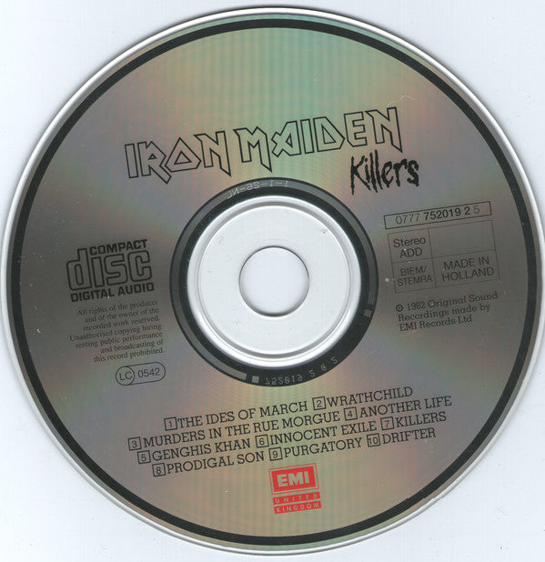 Iron Maiden : Killers (CD, Album, RE)