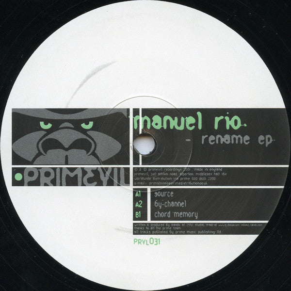 Manuel Rio : Rename E.P. (12", EP)
