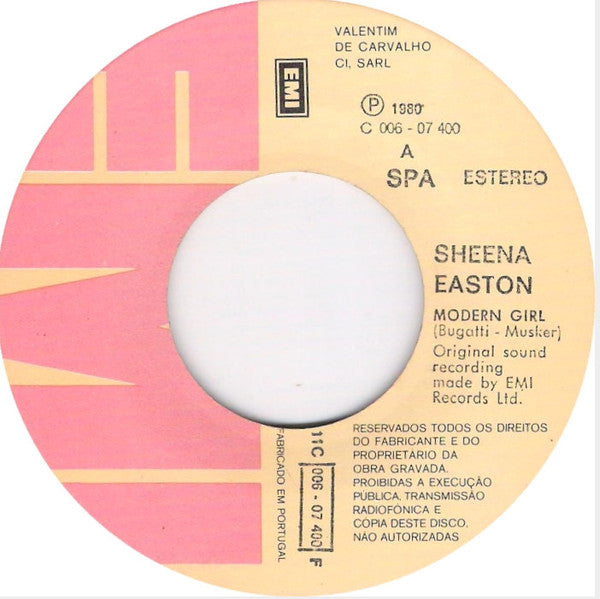 Sheena Easton : Modern Girl (7", Single)