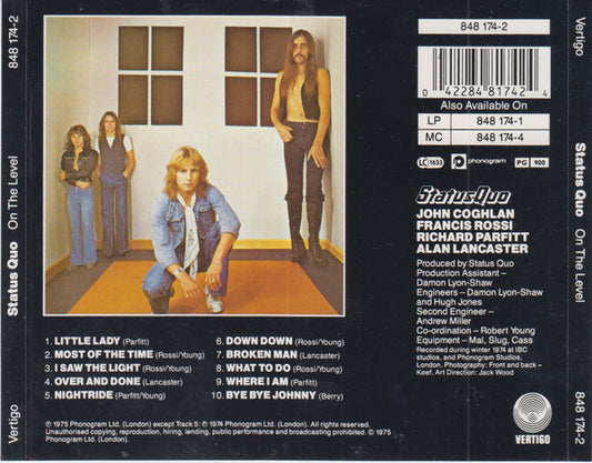 Status Quo : On The Level (CD, Album, RE, RP)