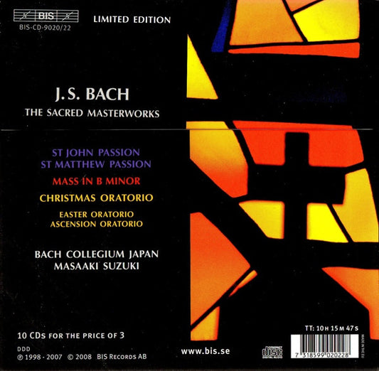 Johann Sebastian Bach - Bach Collegium Japan, Masaaki Suzuki : The Sacred Masterworks (10xCD + Box, Comp, Ltd)