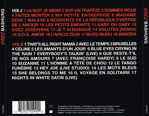 Alain Bashung : Osez Bashung (2xCD, Comp, Ltd)