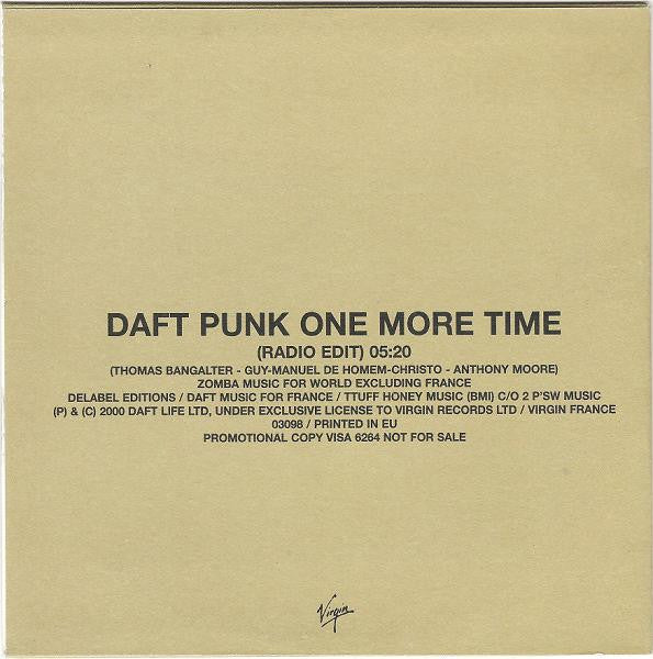 Daft Punk : One More Time (CD, Single, Promo)