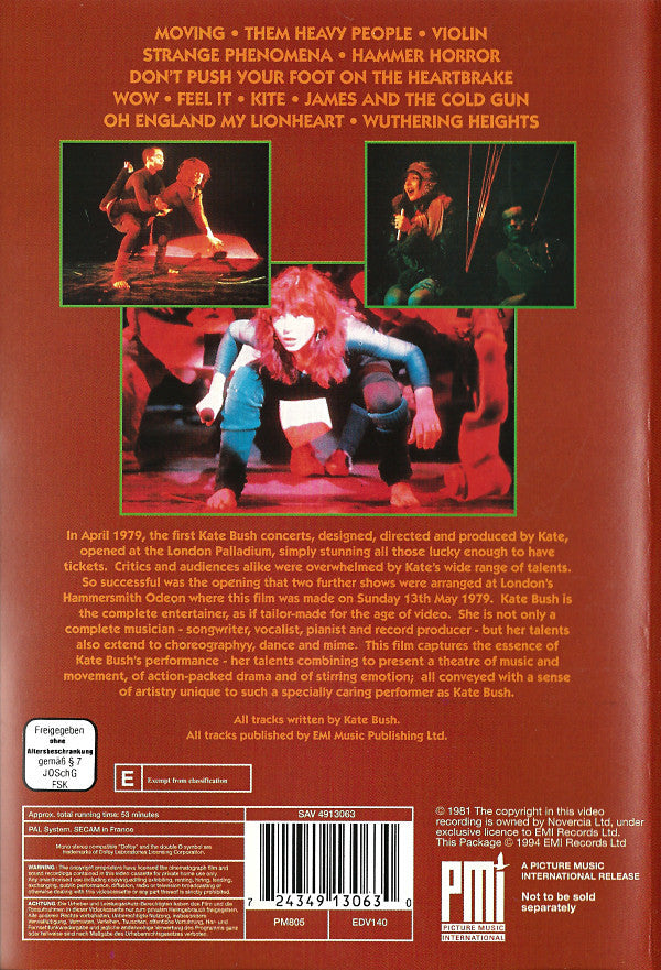 Kate Bush : Live At Hammersmith Odeon (CD, Album + VHS, PAL, SECAM, HiF)