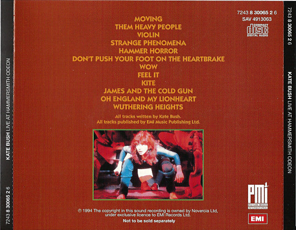 Kate Bush : Live At Hammersmith Odeon (CD, Album + VHS, PAL, SECAM, HiF)