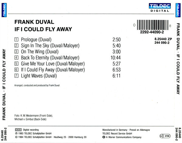 Frank Duval : If I Could Fly Away (CD, Album, RE)