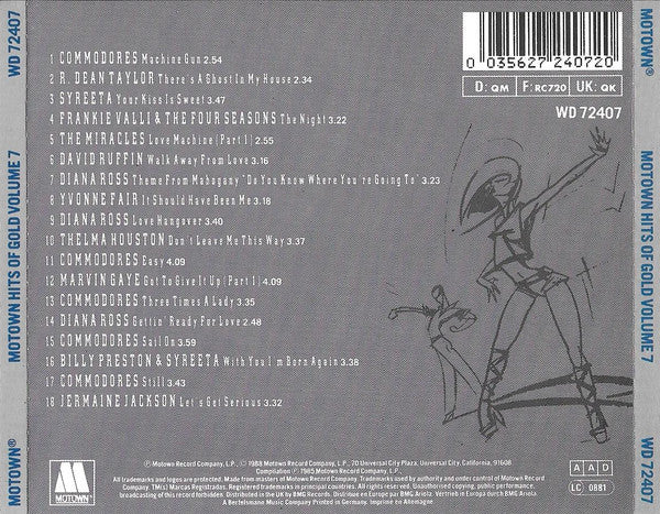 Various : Motown Hits Of Gold Volume 7 (CD, Comp, RE)