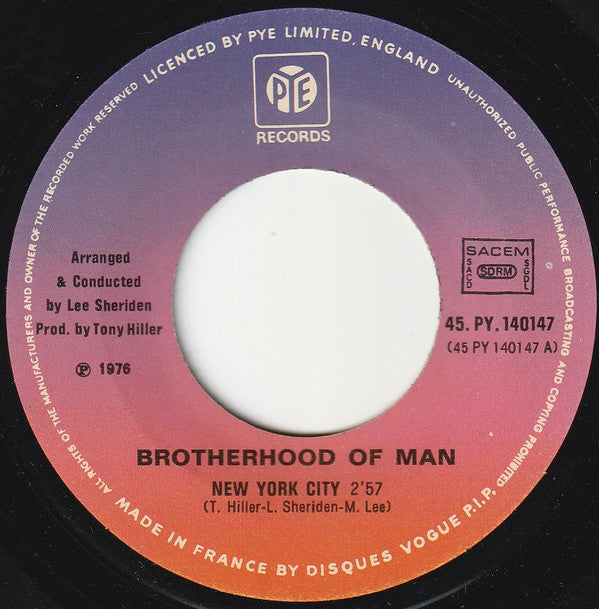 Brotherhood Of Man : New-York City (7", Single)