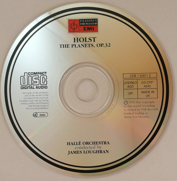 Gustav Holst, Hallé Orchestra, James Loughran : The Planets (CD, Album, RE, RM)
