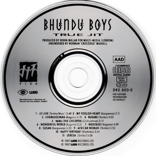 Bhundu Boys : True Jit (CD, Album)