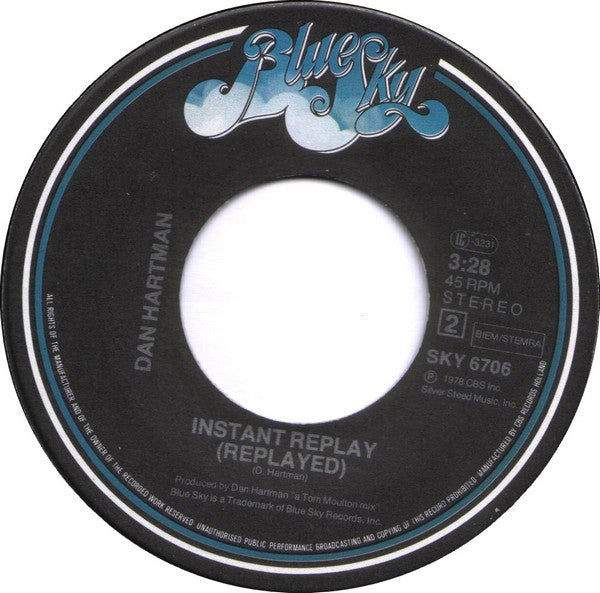 Dan Hartman : Instant Replay (7", Single)