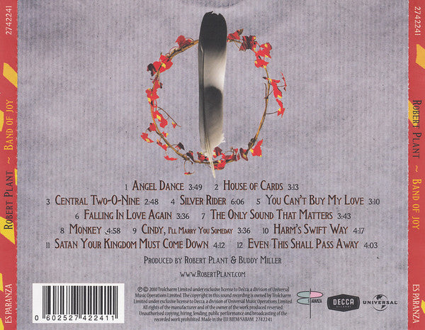 Robert Plant : Band Of Joy (CD, Album)