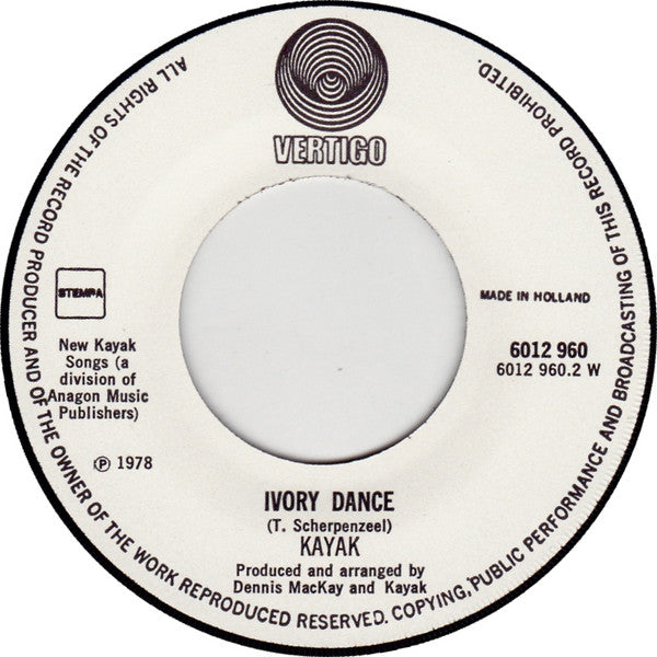 Kayak : Phantom Of The Night / Ivory Dance (7", Single)
