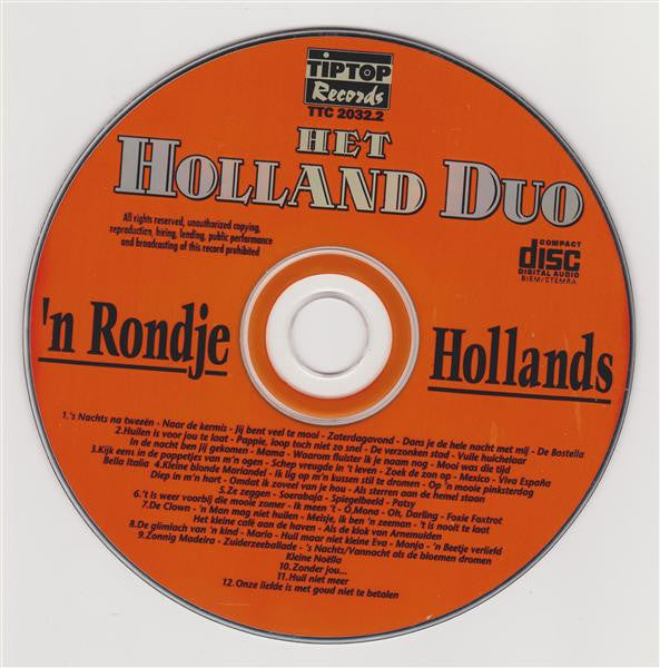 Het Holland Duo : 'n Rondje Hollands (CD, Album)