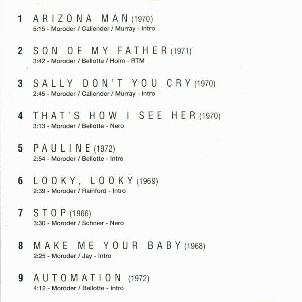 Giorgio Moroder : 16 Early Hits (CD, Comp)