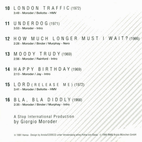 Giorgio Moroder : 16 Early Hits (CD, Comp)