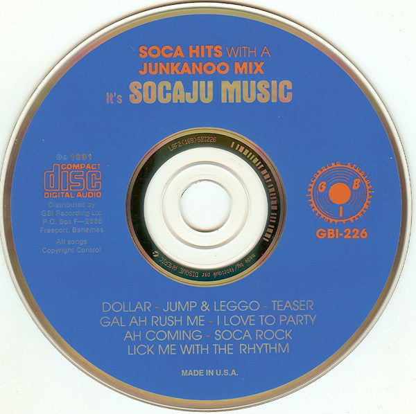 Unknown Artist : Soca Hits With A Junkanoo Mix, It's Socaju Music (CD, Comp)