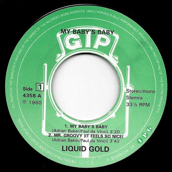 Liquid Gold : My Baby's Baby (7", EP)