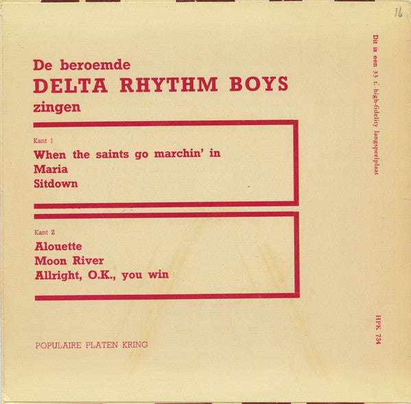 The Delta Rhythm Boys : The Delta Rhythm Boys (7")