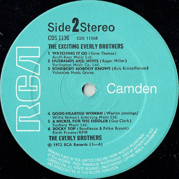 Everly Brothers : The Exciting Everly Brothers (LP, Album, RE)