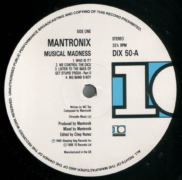 Mantronix : Music Madness (LP, Album)