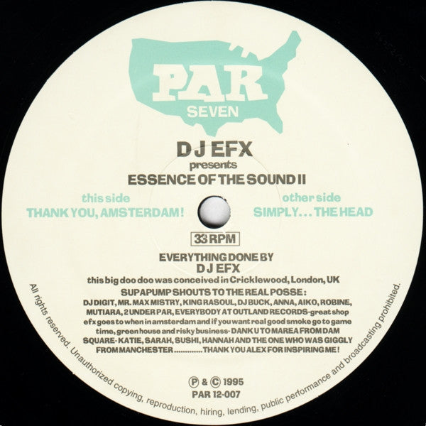 DJ EFX : Essence Of The Sound II (12")