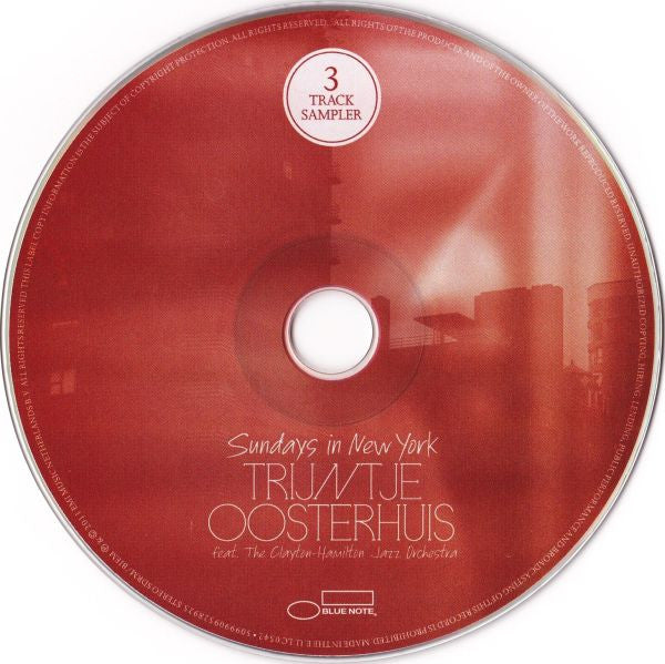 Trijntje Oosterhuis Feat. The Clayton-Hamilton Jazz Orchestra : Sundays In New York (CD, Single, Smplr)