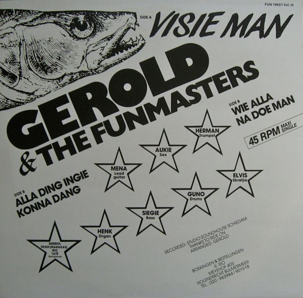 Gerold Rink & The Funmasters : Visie Man (12", Maxi)