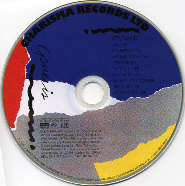 Genesis : Abacab (SACD, Hybrid, Multichannel, Album, RE + DVD-V, Mul)