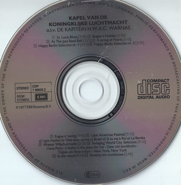 Kapel Van De Koninklijke Luchtmacht O.l.v. De Bep Warnas : At The Big Band Ball (CD, Album)