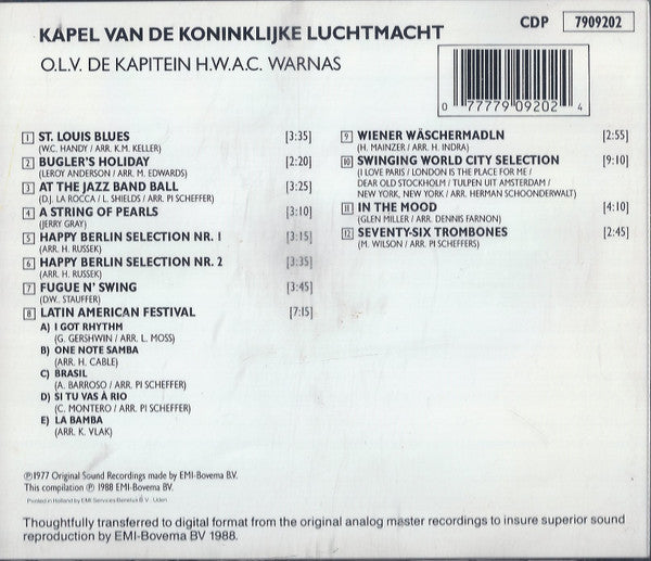 Kapel Van De Koninklijke Luchtmacht O.l.v. De Bep Warnas : At The Big Band Ball (CD, Album)