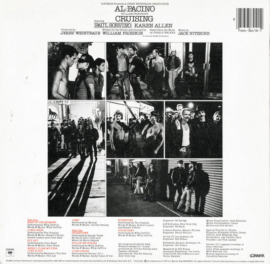 Various : Cruising (Music From The Original Motion Picture Soundtrack) (LP, Album)