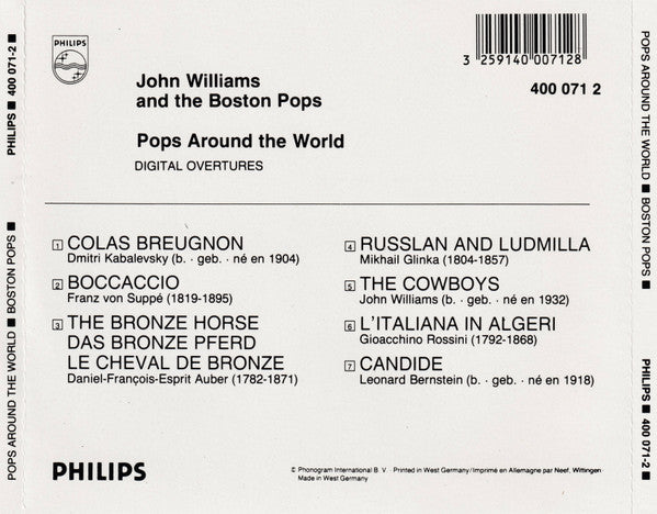 John Williams (4) • Boston Pops Orchestra : Pops Around The World (Digital Overtures) (CD, Album, Blu)