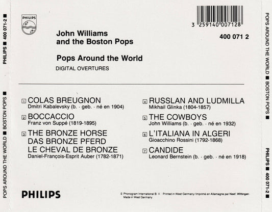 John Williams (4) • Boston Pops Orchestra : Pops Around The World (Digital Overtures) (CD, Album, Blu)