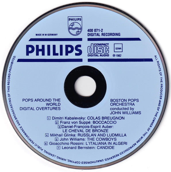 John Williams (4) • Boston Pops Orchestra : Pops Around The World (Digital Overtures) (CD, Album, Blu)