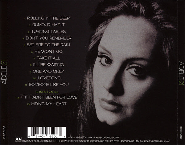 Adele (3) : 21 (CD, Album, Ltd)