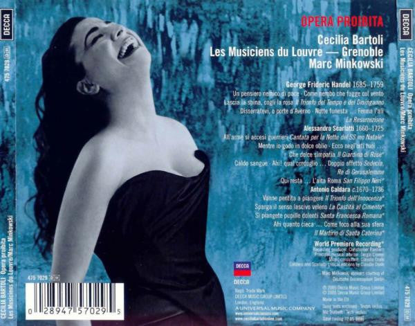 Cecilia Bartoli • Les Musiciens Du Louvre • Marc Minkowski : Opera Proibita (CD, Album, RE)