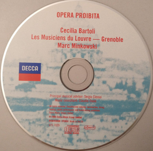 Cecilia Bartoli • Les Musiciens Du Louvre • Marc Minkowski : Opera Proibita (CD, Album, RE)