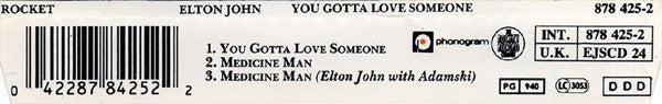 Elton John : You Gotta Love Someone (CD, Single)
