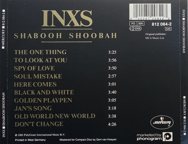INXS : Shabooh Shoobah (CD, Album, RE)