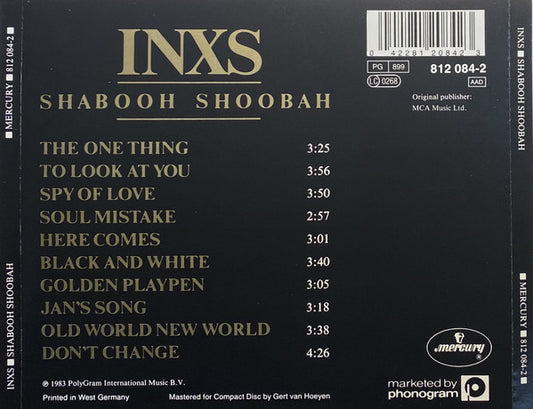 INXS : Shabooh Shoobah (CD, Album, RE)