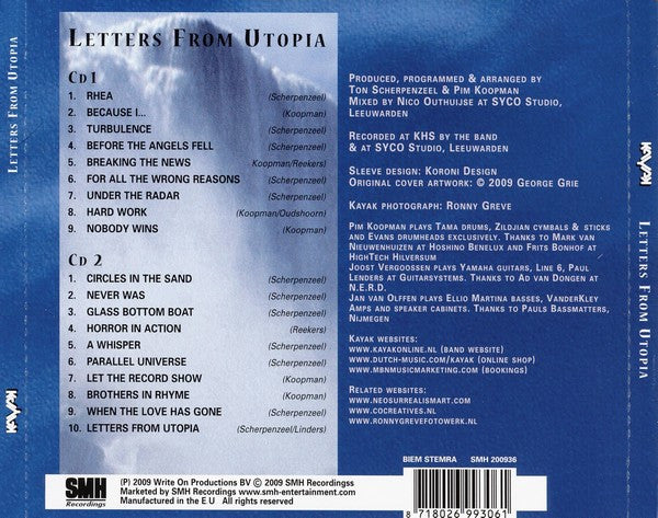 Kayak : Letters From Utopia (2xCD, Album, Sup)
