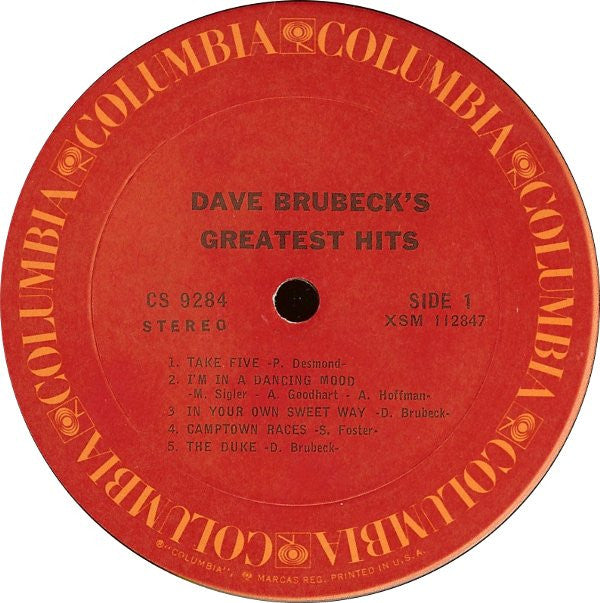 Dave Brubeck : Dave Brubeck's Greatest Hits (LP, Comp, RE)