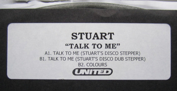 Stuart : Talk To Me (12", Promo)