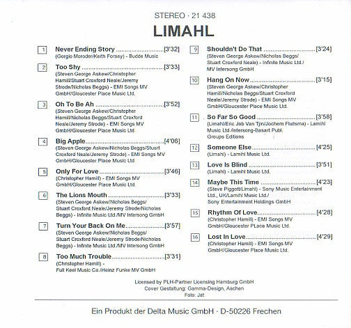 Limahl : Limahl (CD, Comp)