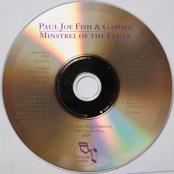 Paul Joe Fish & Gamma (8) : Minstrel Of the Flute (CD, Album)