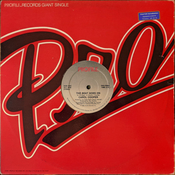 Carol Cooper : The Beat Goes On (12", Single)